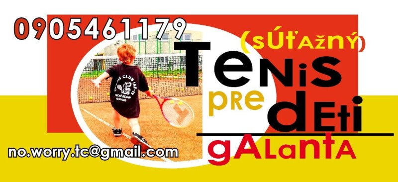 Leták - Deti na TENIS v Galante